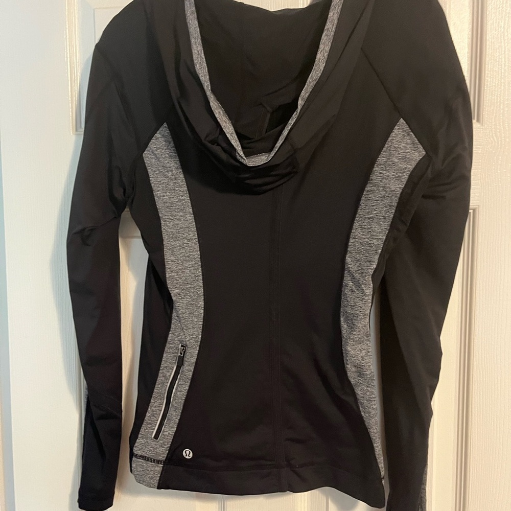 Lululemon Athletica Black and Gray Running Hoodie